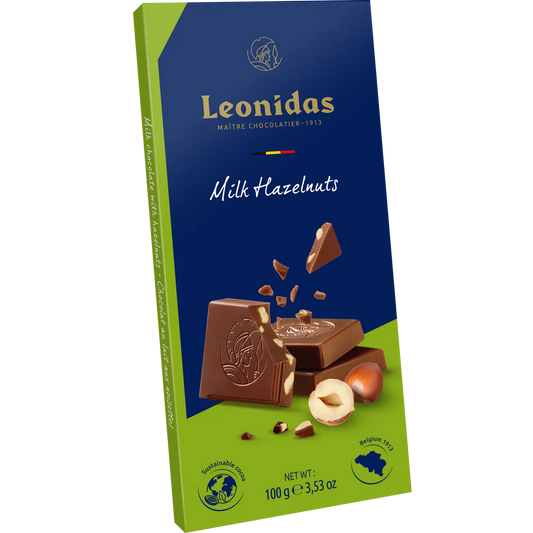 რძიანი შოკოლადის ფილა თხილით, 100 გ